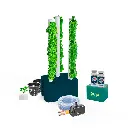 Kit Hidropónico N14 Sistema de Torre para 24 Plantas, Jardín Interior Completo con Nutrientes, Semillas y Accesorios