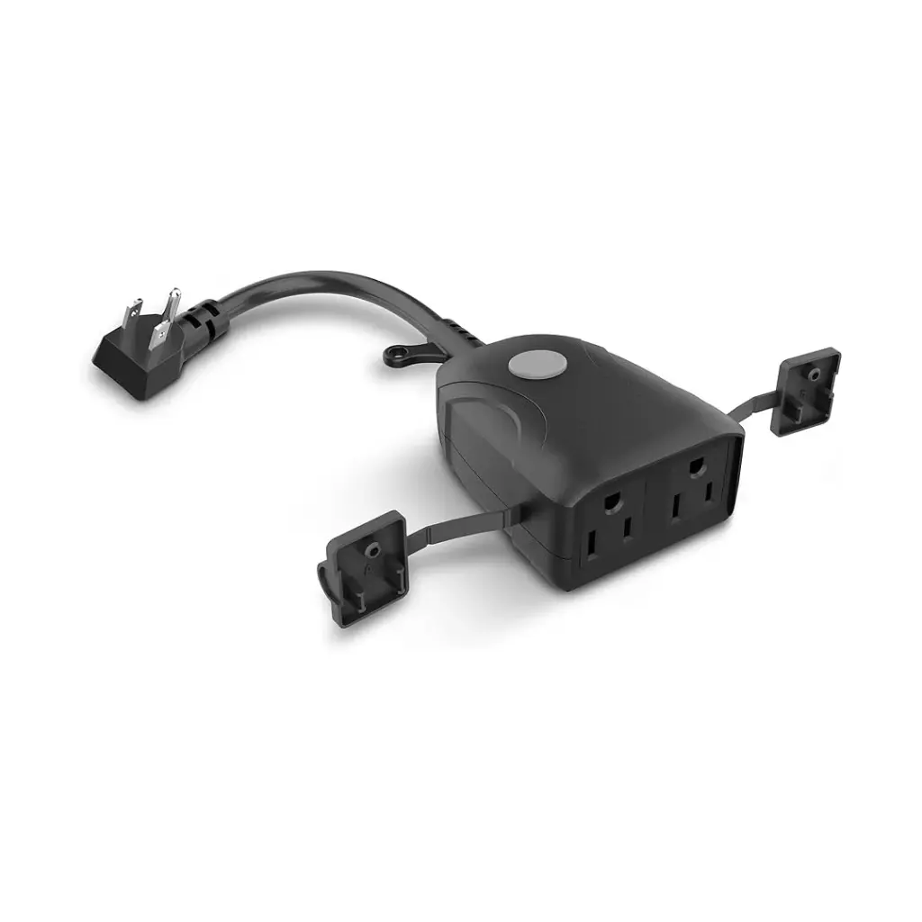 Enchufe inteligente para exteriores con dos salidas, control Tuya/Smart Life para sistemas hidropónicos