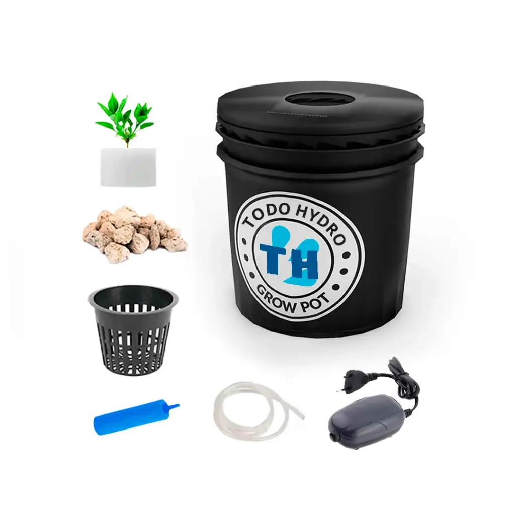 Kit Grow Pot Original DWC Hydro Bucket con Bomba de Aire y Accesorios (8L)
