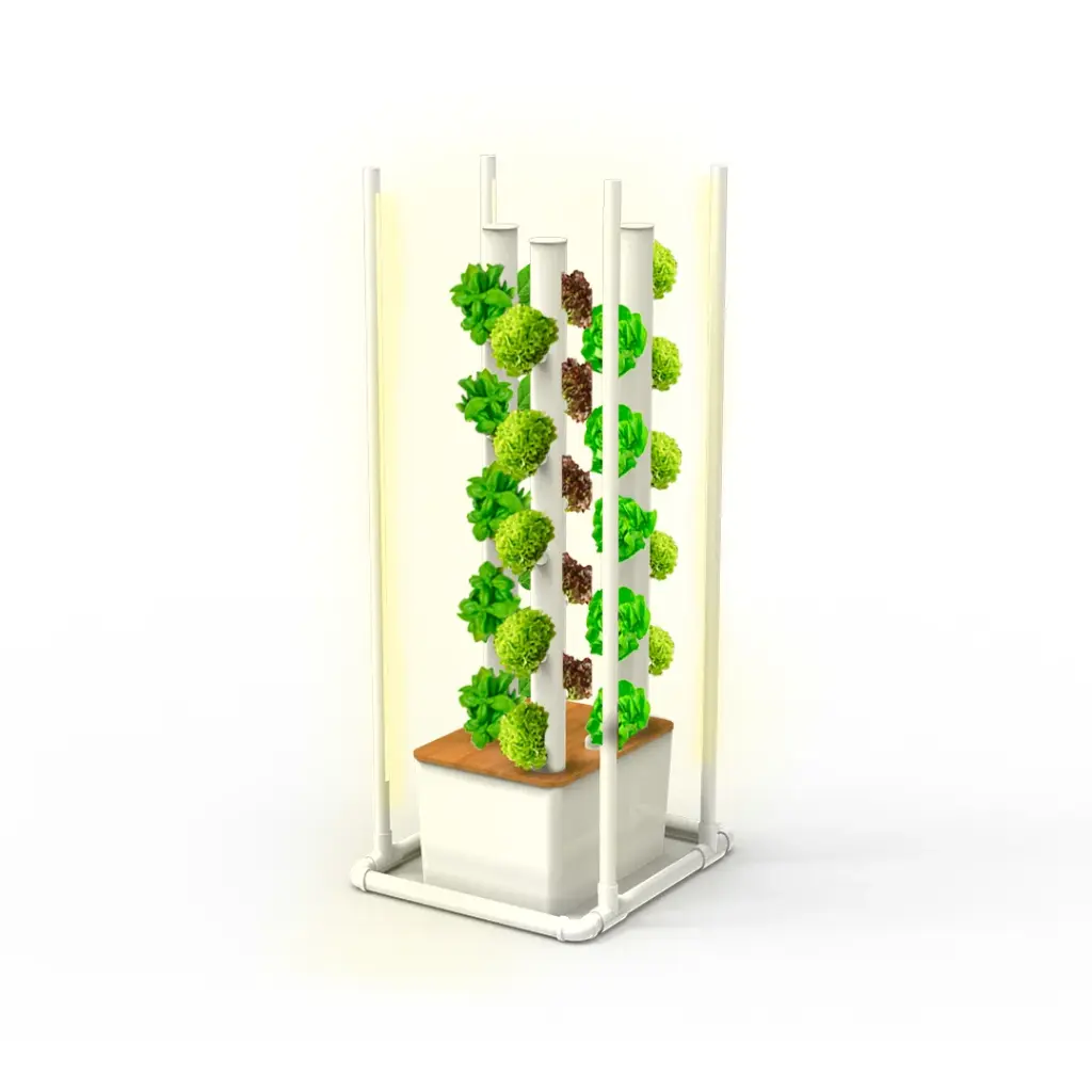 Kit Hidropónico N19 Sistema de Torre para 30 Plantas, Jardín Interior Completo con Nutrientes, Semillas y Accesorios (No)
